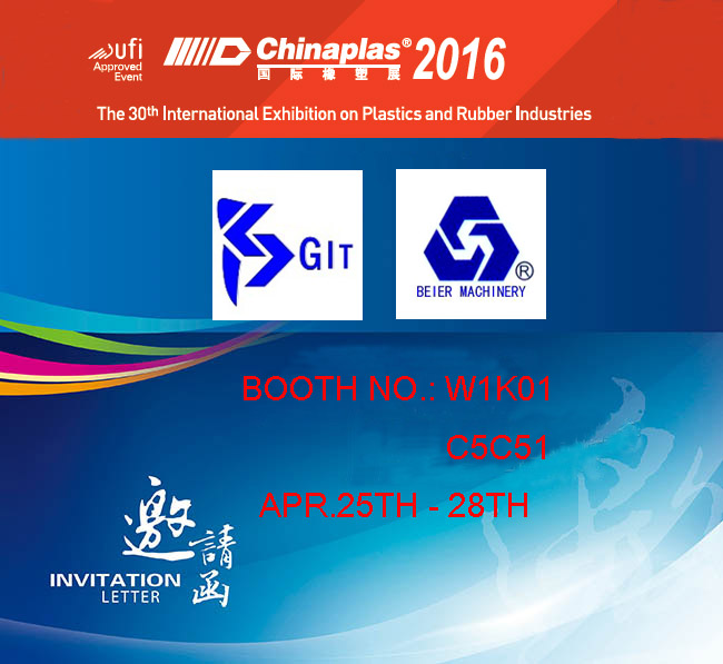 GIT sincerely invite you to Chinaplas 2016